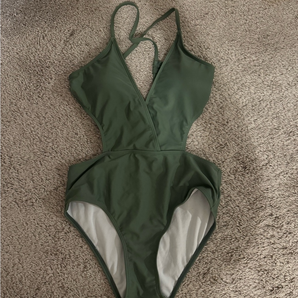 Green One-Piece Swimsuit